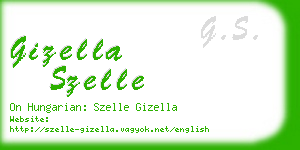 gizella szelle business card